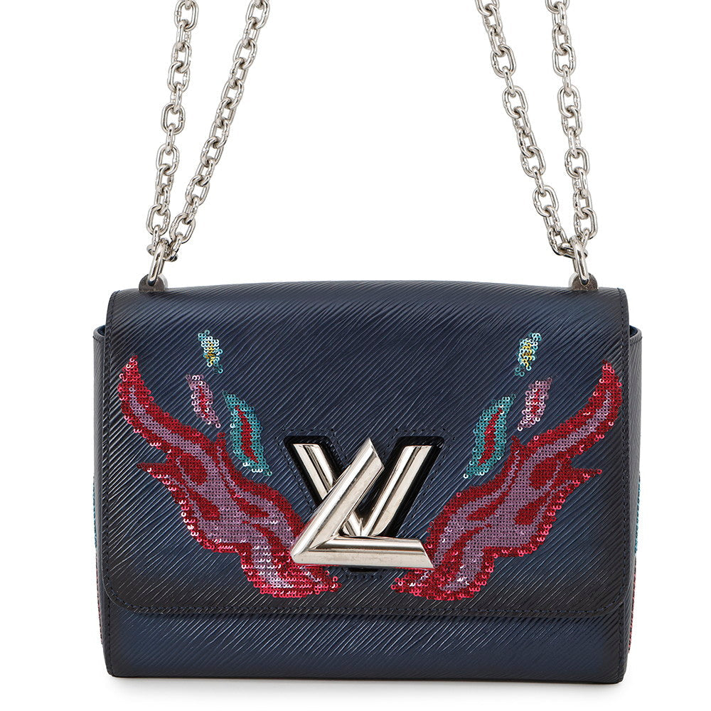 LOUIS VUITTON Twist Navy Epi Leather Sequins Size MM