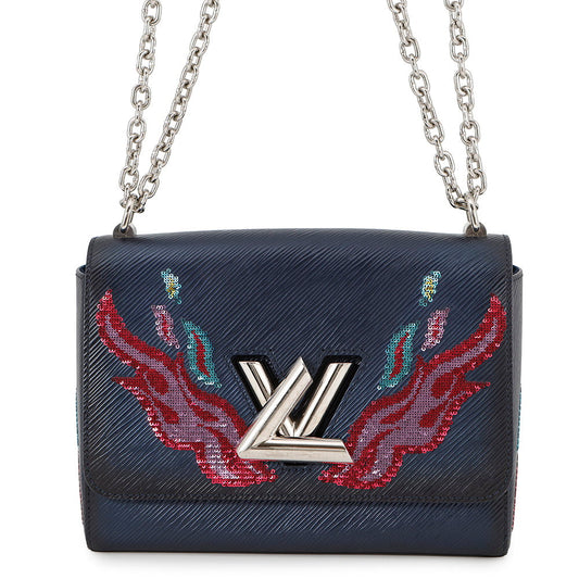 LOUIS VUITTON Twist Navy Epi Leather Sequins Size MM