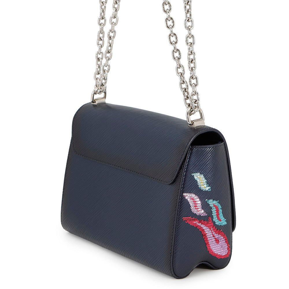 LOUIS VUITTON Twist Navy Epi Leather Sequins Size MM