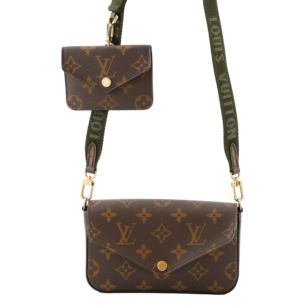 LOUIS VUITTON Multiie Pochette GreenM80091 Monogram