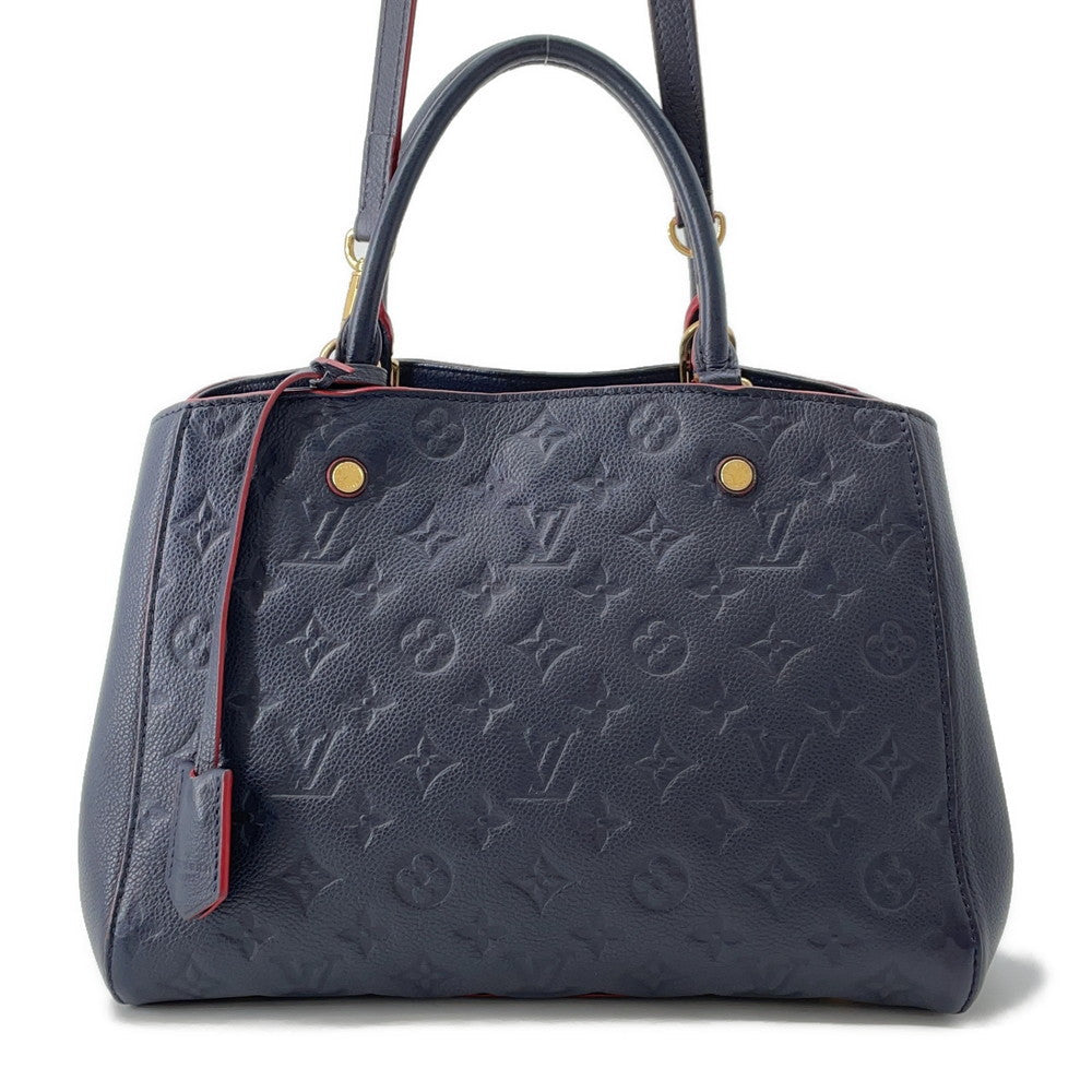 LOUIS VUITTON Montaigne Marine RougeM42746 Monogram Empreinte Leather Size MM