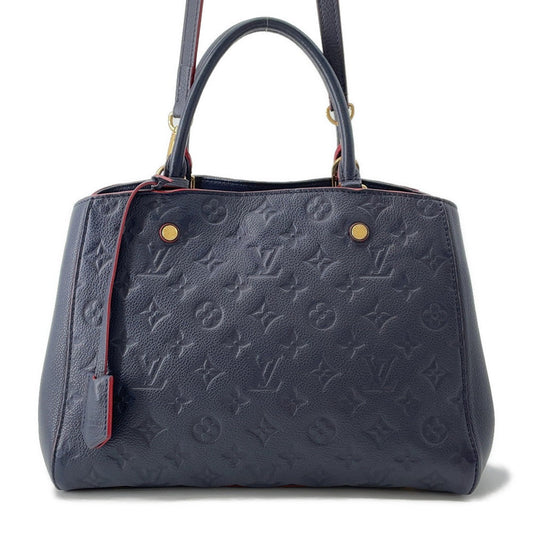 LOUIS VUITTON Montaigne Marine RougeM42746 Monogram Empreinte Leather Size MM