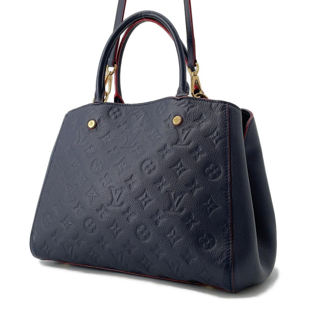 LOUIS VUITTON Montaigne Marine RougeM42746 Monogram Empreinte Leather Size MM