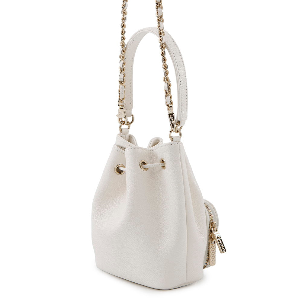 CHANEL Matelasse 2WAY Chain Bucket WhiteAP2913 Caviar Leather Size Mini
