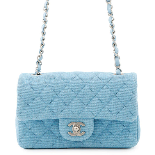 CHANEL Matelasse ChainShoulder Bag BlueA69900 Denim Size Mini