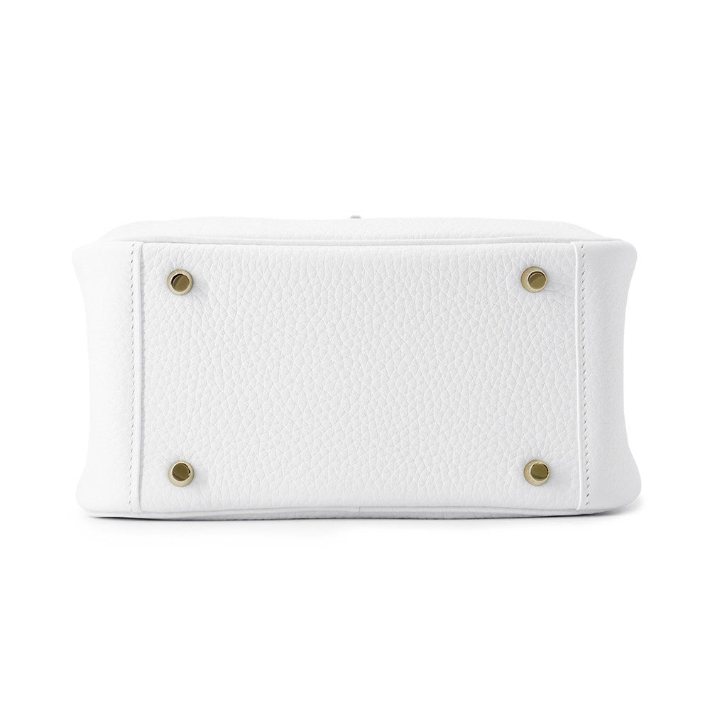 HERMES Lindy New White Taurillon Clemence Size Mini