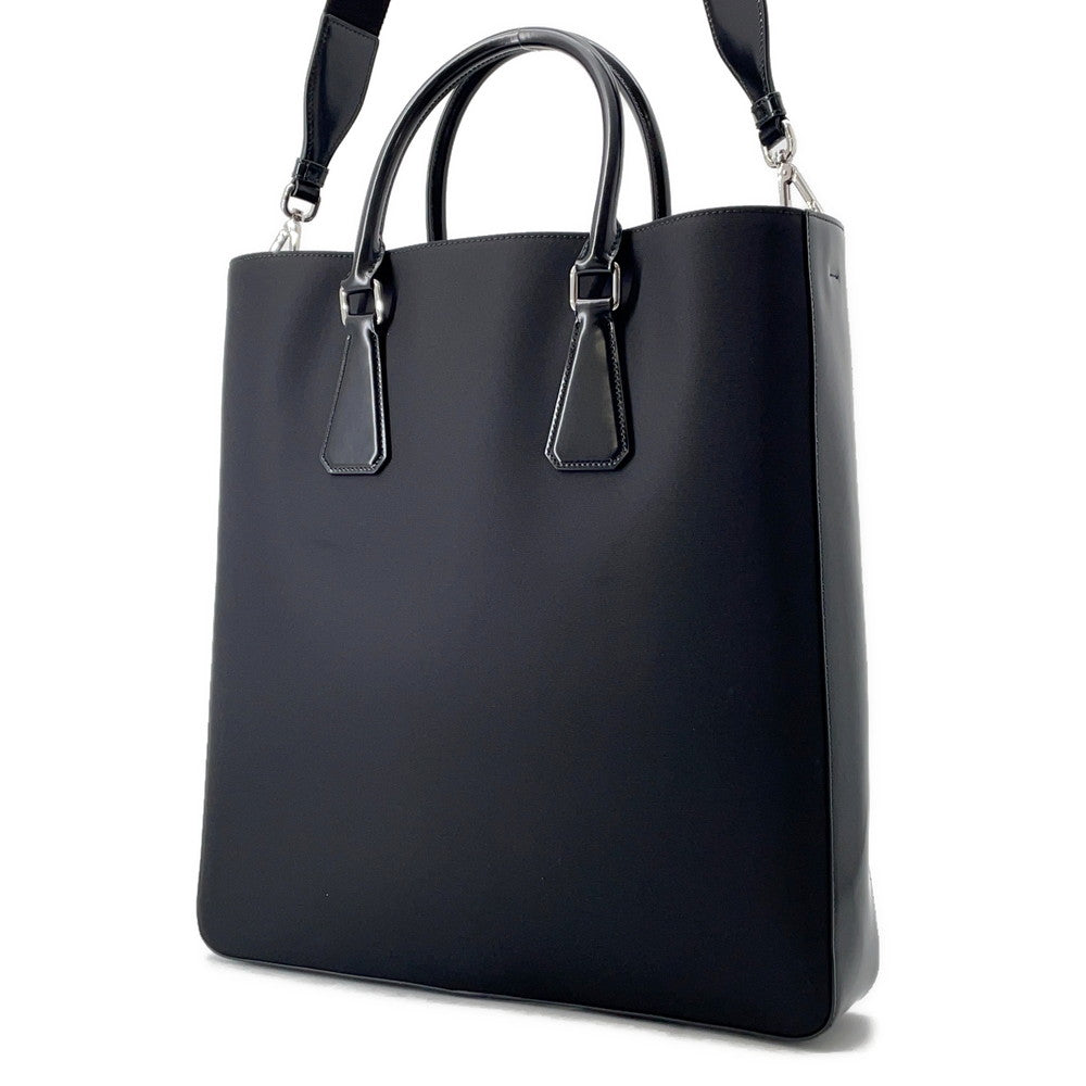 PRADA Tote Bag 2WAY Black2VG115 Nylon Brushed Leather