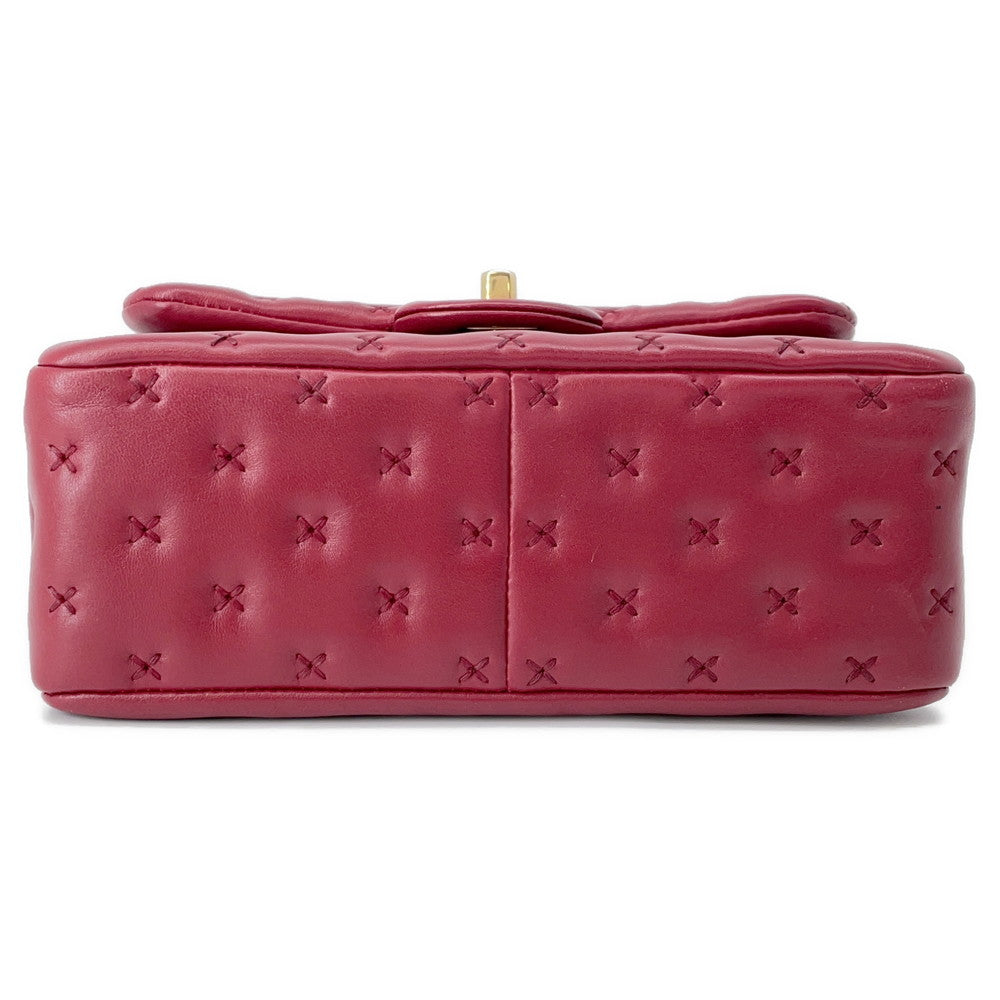 CHANEL Coco Handle 2WAY Handbag RedA98724 Lambskin Size Small