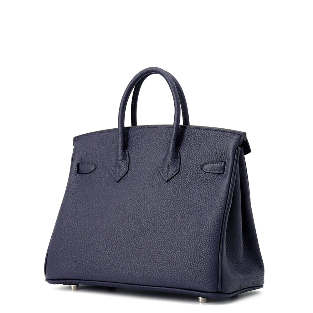 HERMES Birkin Blue Nuit Togo Leather Size 25