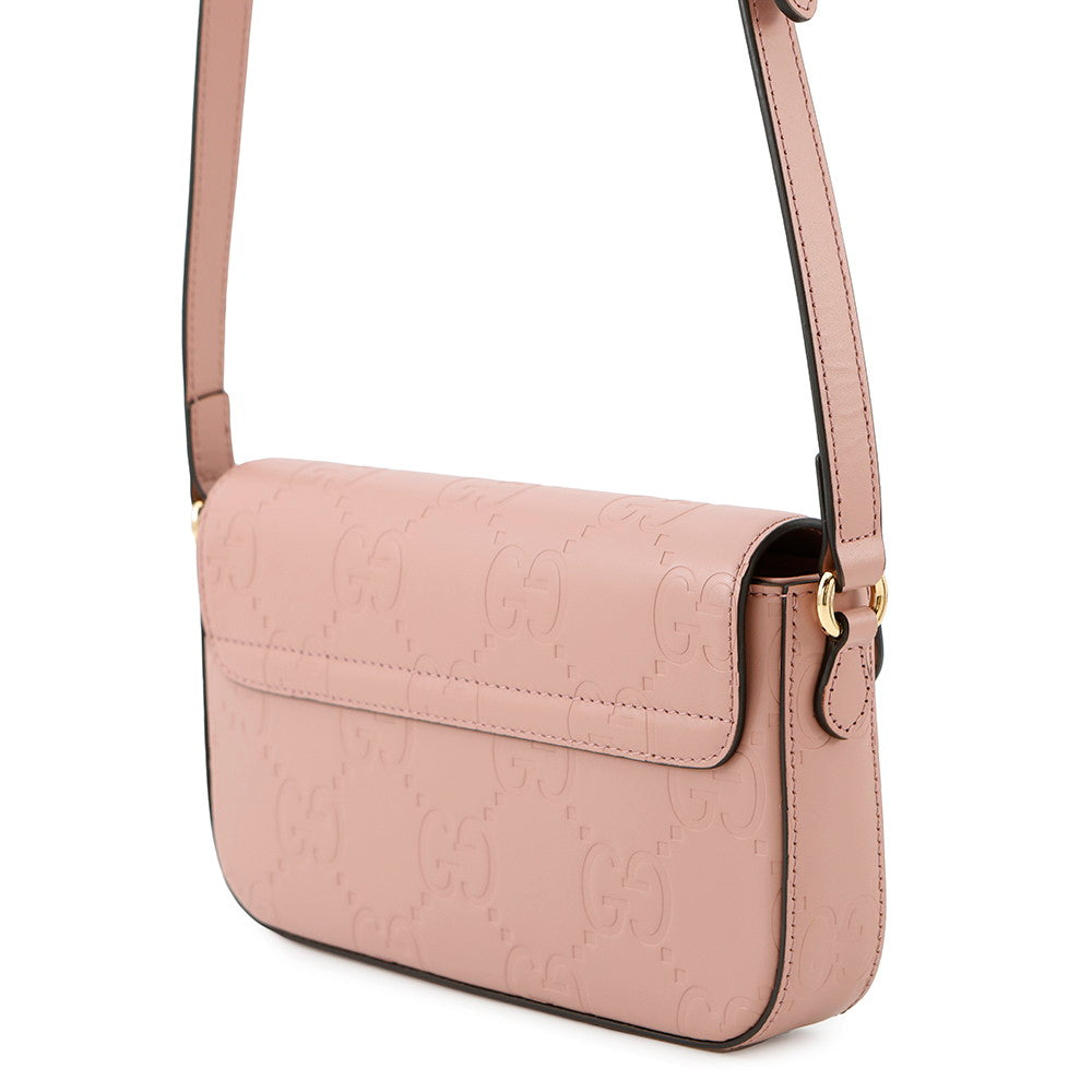 GUCCI GG Super Mini Shoulder Bag Pink772794 Leather
