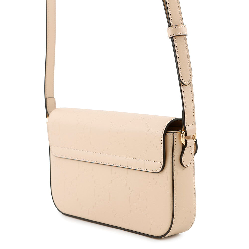 GUCCI GG Super Mini Shoulder Bag Beige772794 Leather