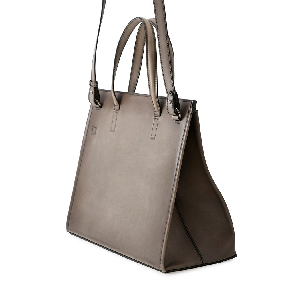 Berluti Rutty Tote Bag Sand Gray Leather Size 38
