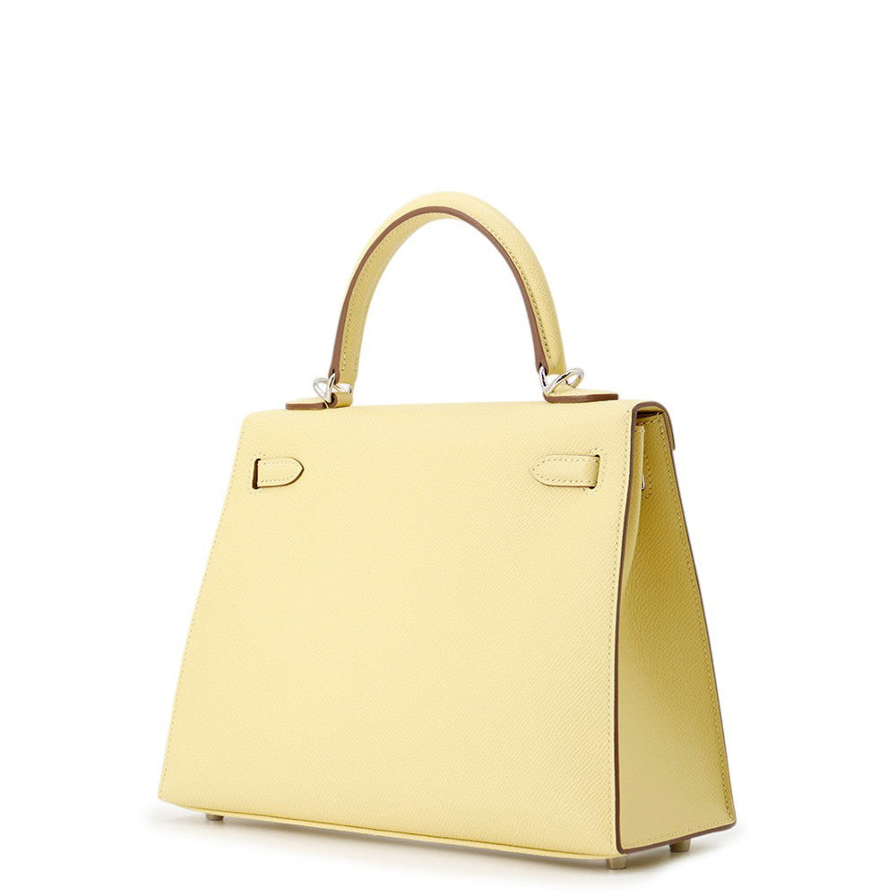 HERMES Kelly Sellier Jaune Poussin Epsom Size 25