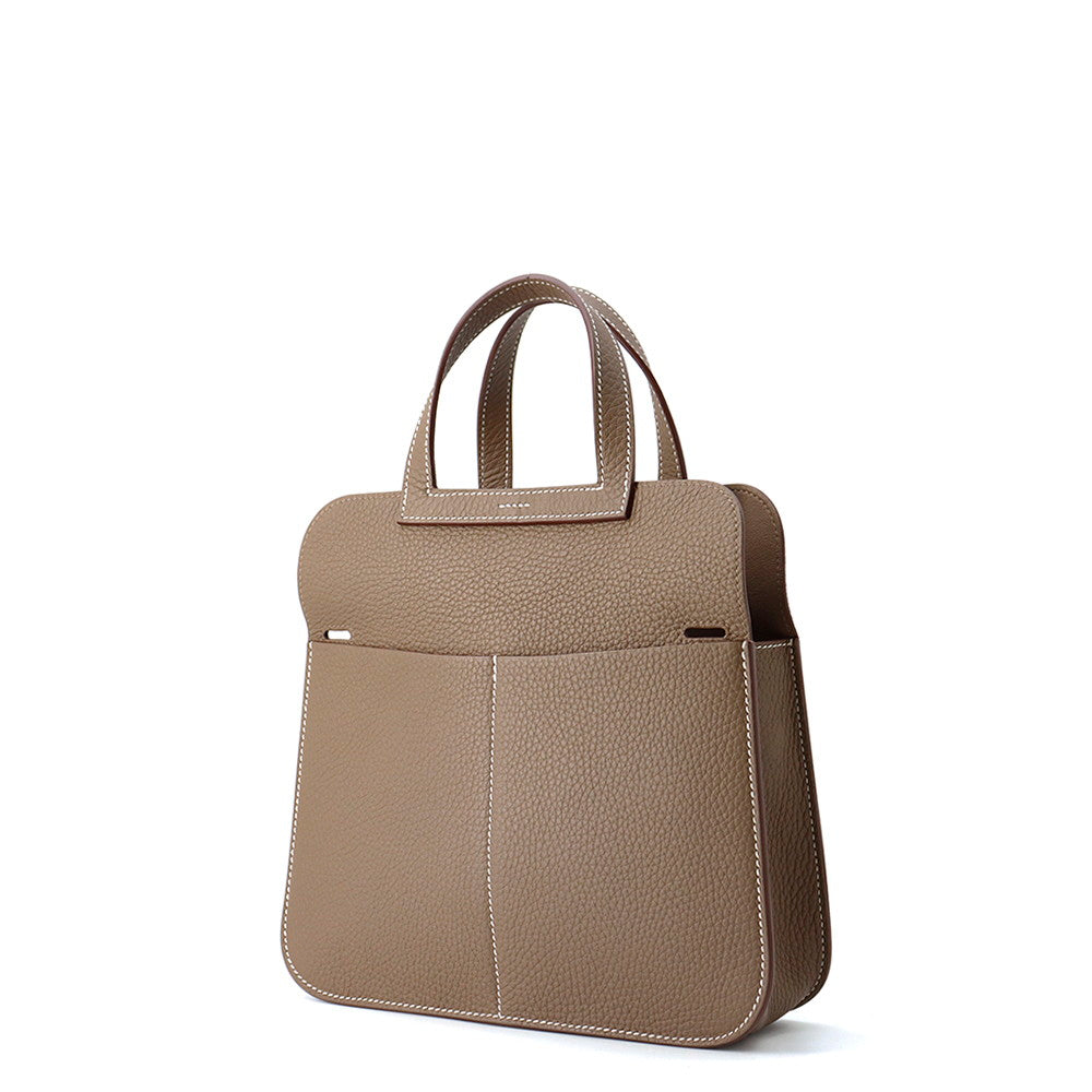 HERMES Halzan Etoupe Taurillon Clemence Size 25