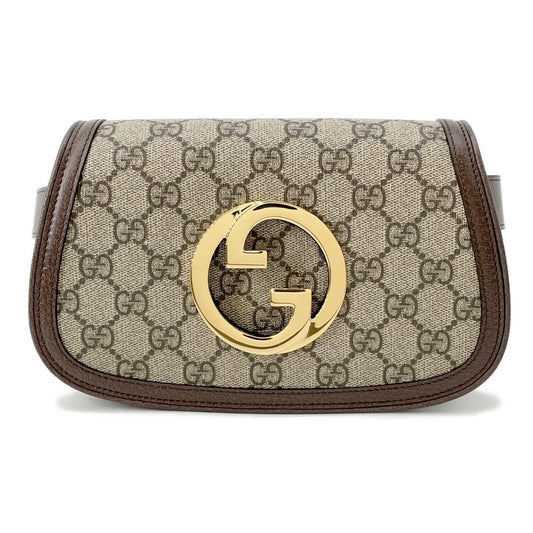 GUCCI Blondie Belt Bag Beige/Brown703807 PVC Leather