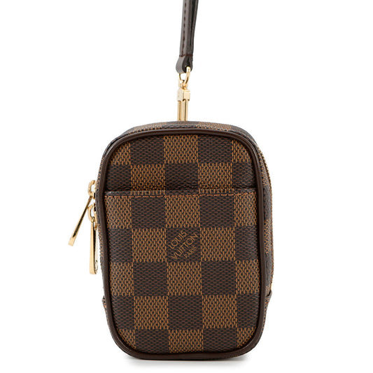 LOUIS VUITTON Etui / Okapi BrownN61738 Damier Ebene Canvas Size PM