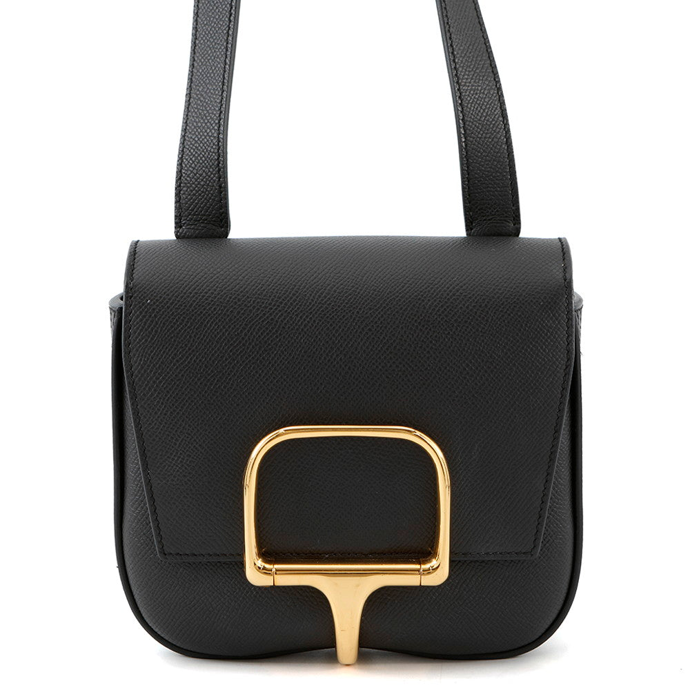 HERMES Della Cavalleria Black Epsom Size Mini