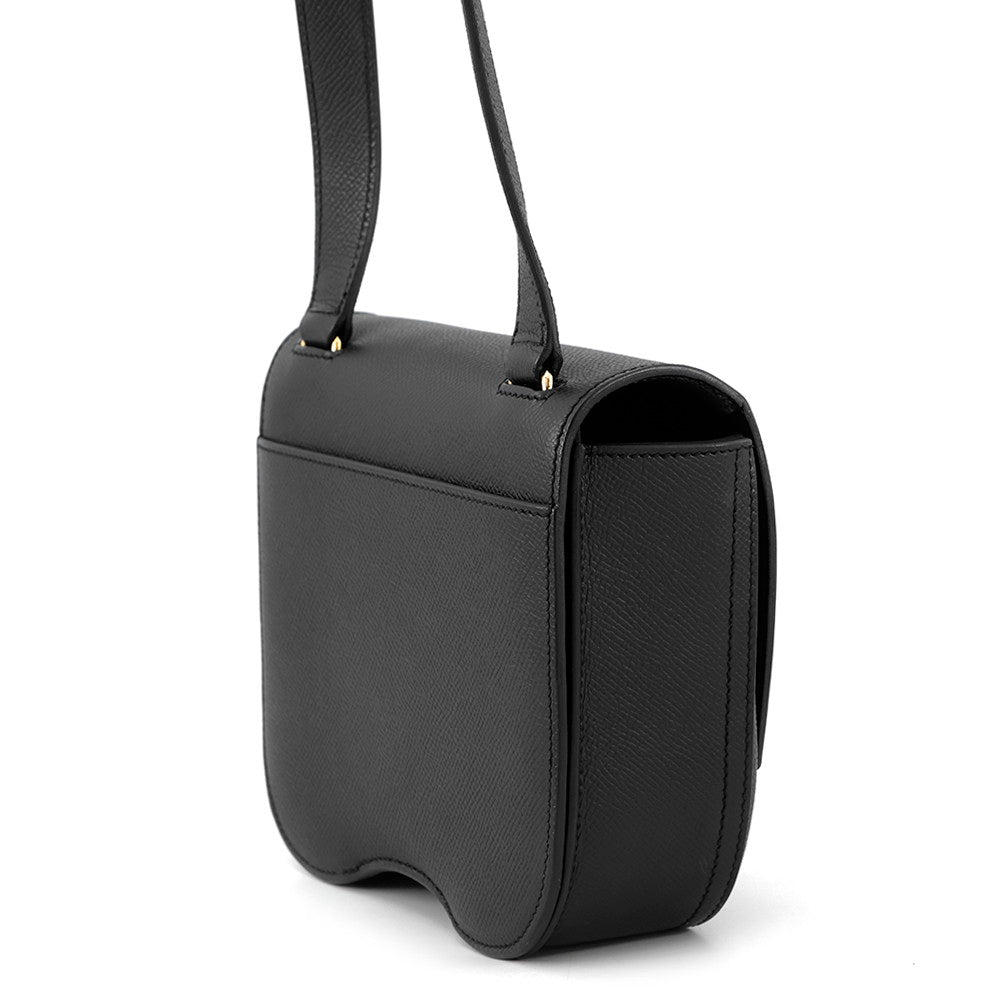 HERMES Della Cavalleria Black Epsom Size Mini