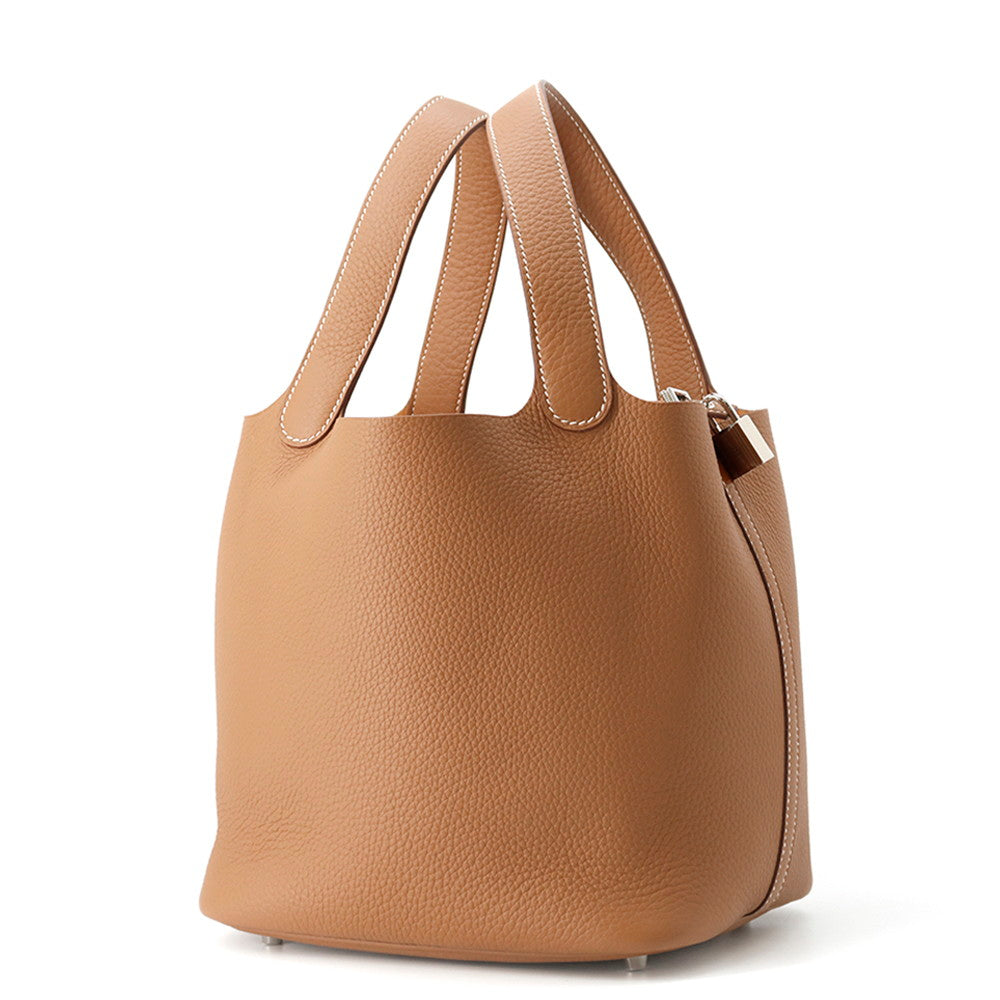 HERMES Picotin Lock Gold Taurillon Clemence Size MM