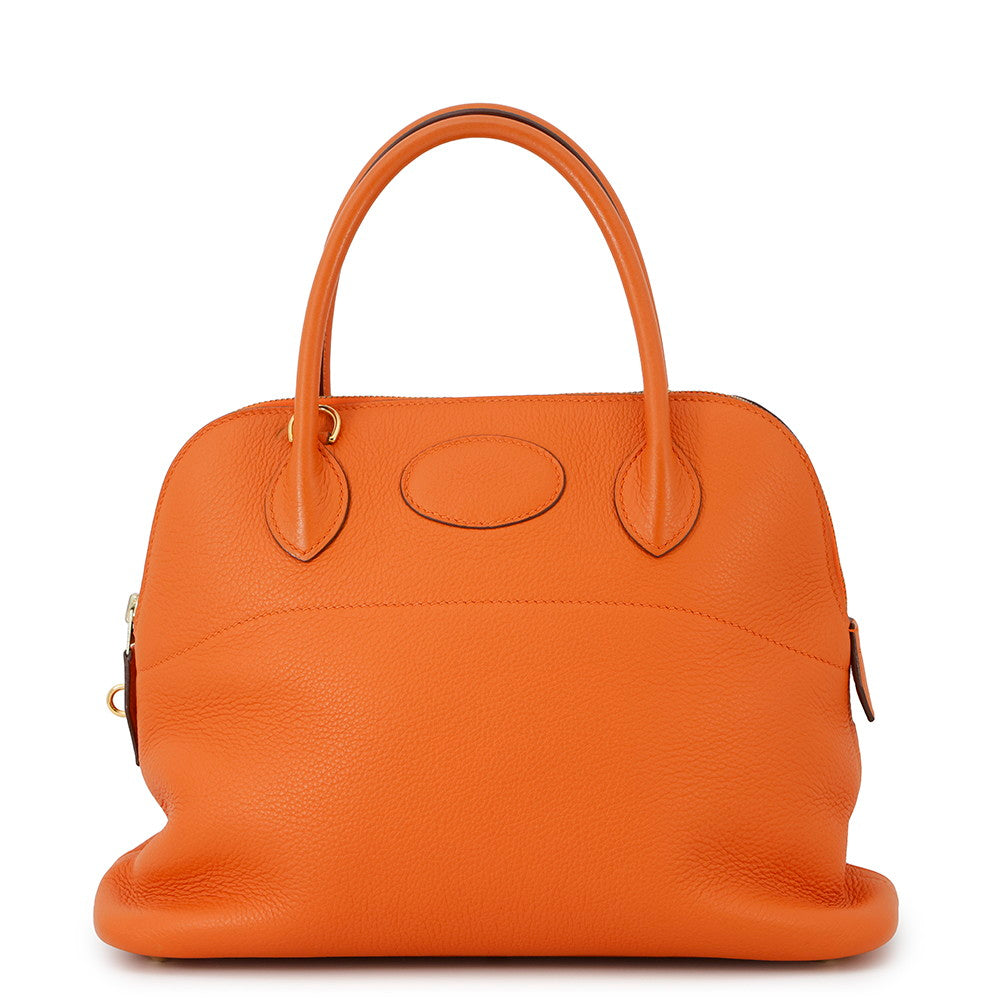 HERMES Bolide Orange Taurillon Clemence Size 31