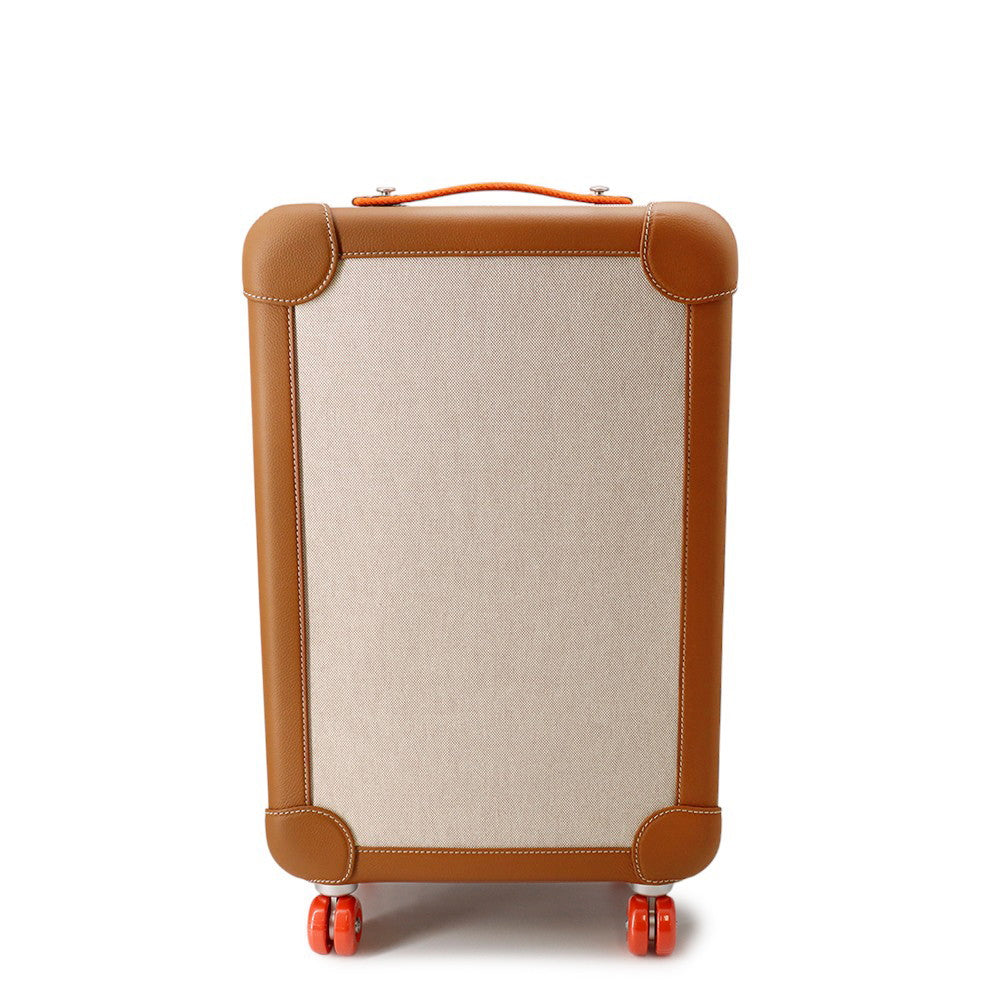 HERMES RMS Rolling Mobility Suitcase Gold Toile H Taurillon Clemence