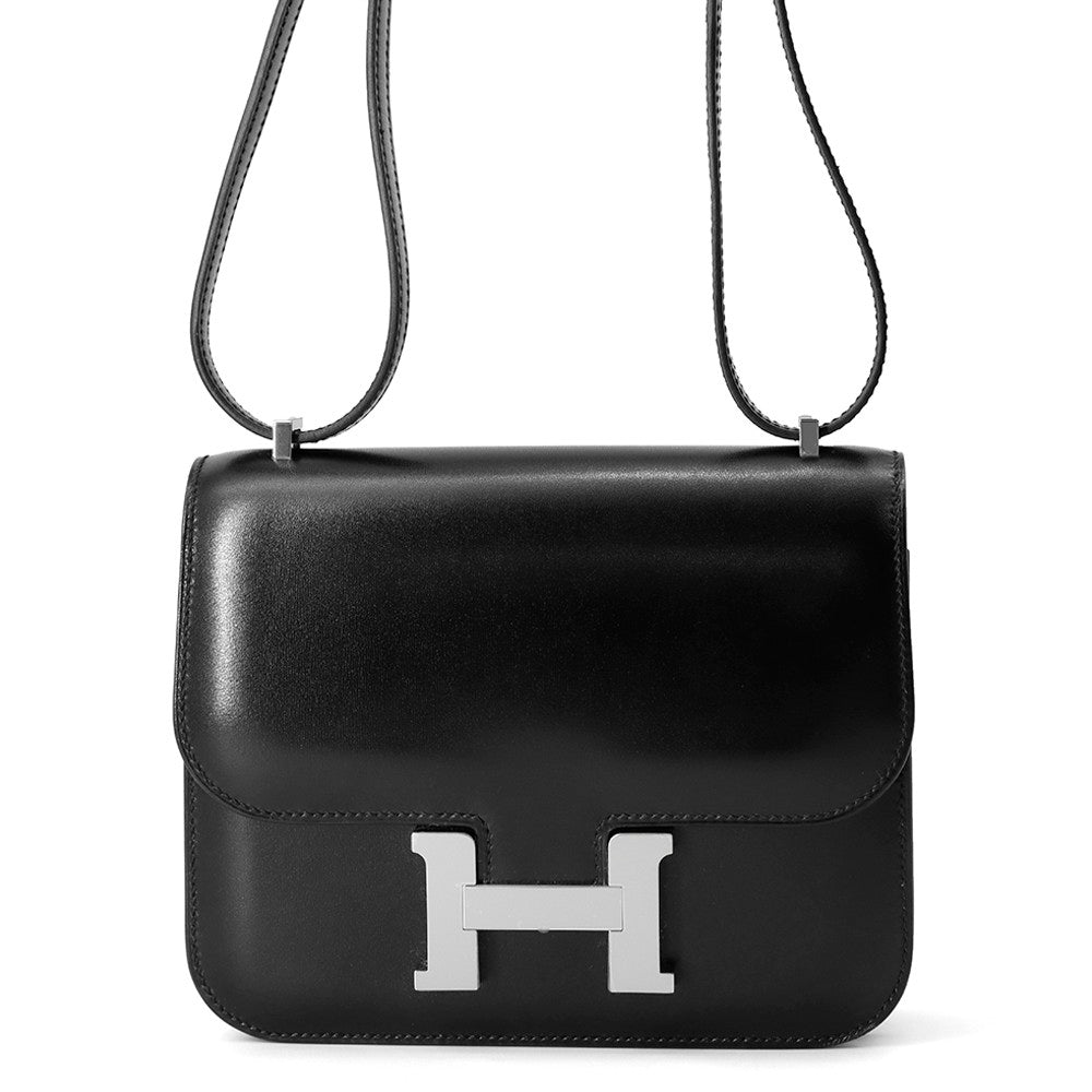 HERMES Constance3 Miroir Black Box Calf Leather Size Mini
