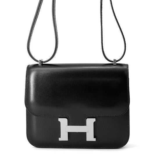 HERMES Constance3 Miroir Black Box Calf Leather Size Mini