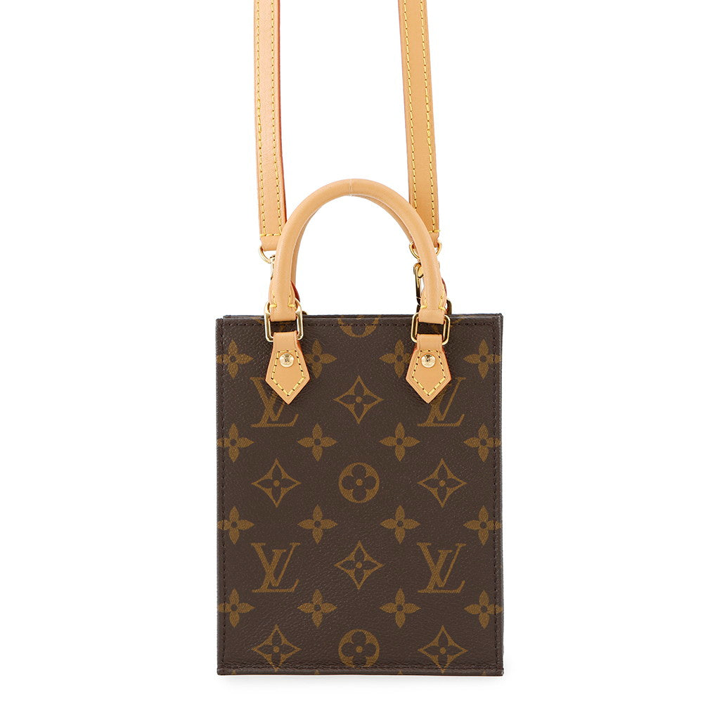 LOUIS VUITTON Petit Sac Plat BrownM81295 Monogram
