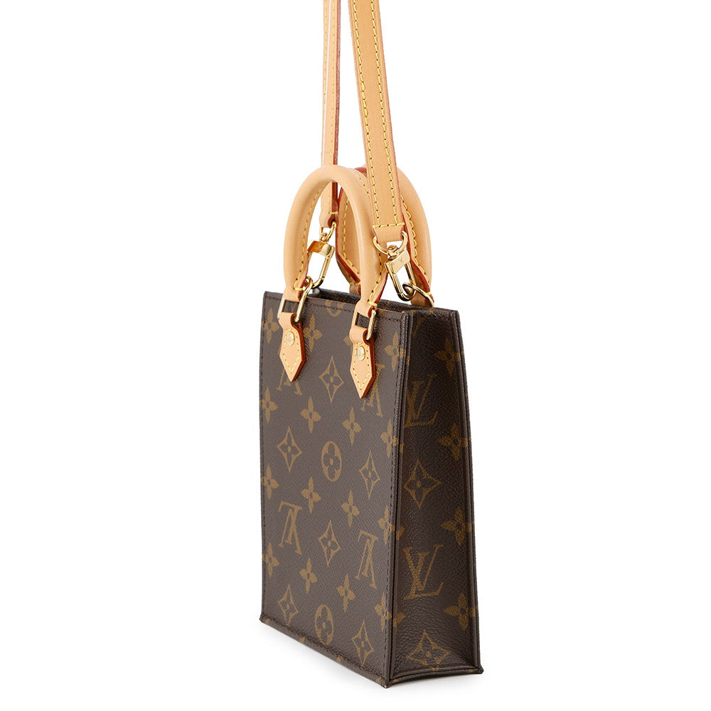 LOUIS VUITTON Petit Sac Plat BrownM81295 Monogram