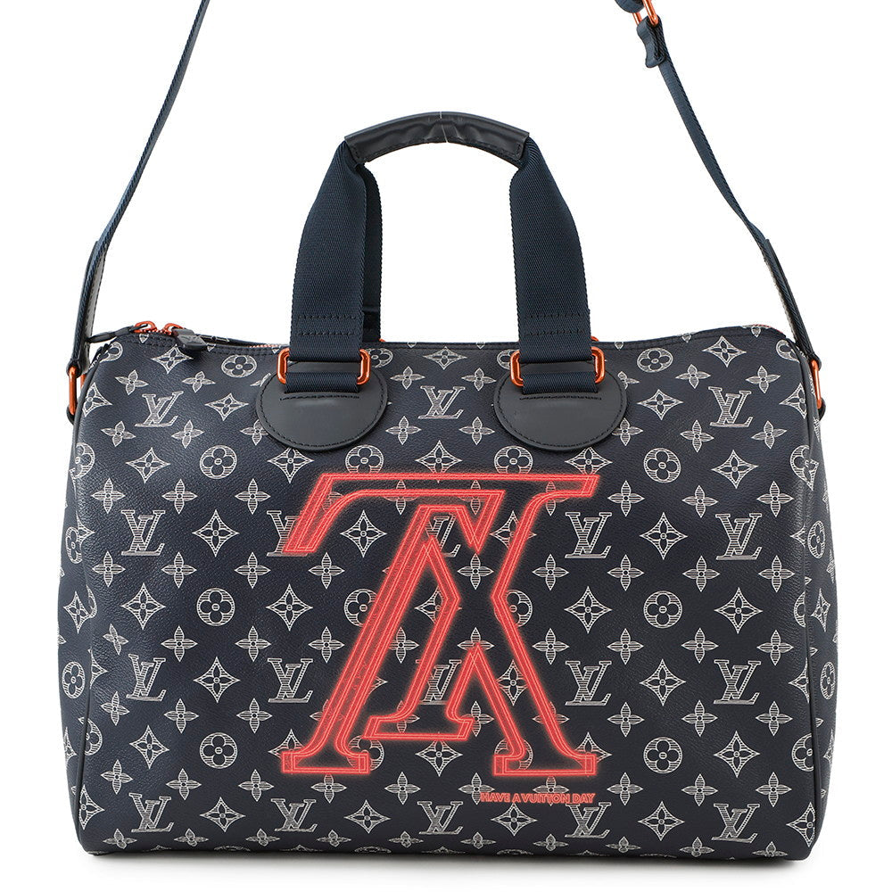 LOUIS VUITTON Speedy Bandouliere NavyM43697 Monogram Ink Size 40