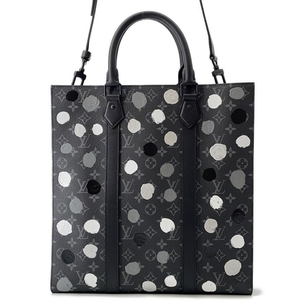 LOUIS VUITTON LV × YK Sac Plat NoirM46404 Monogram Eclipse Painted Dot