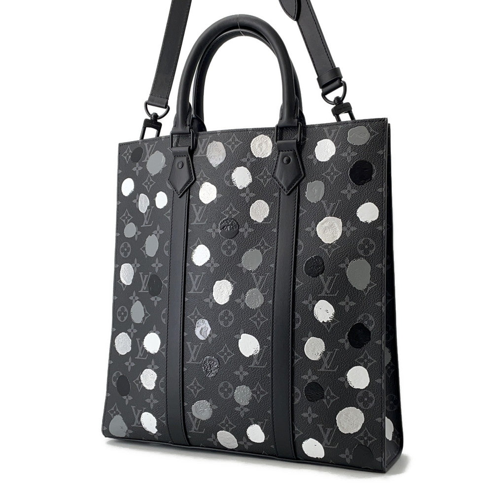 LOUIS VUITTON LV × YK Sac Plat NoirM46404 Monogram Eclipse Painted Dot