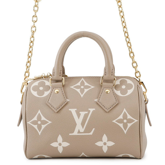LOUIS VUITTON Speedy Bandouliere Tourterelle claimM46575 Monogram Empreinte Leather Size 20