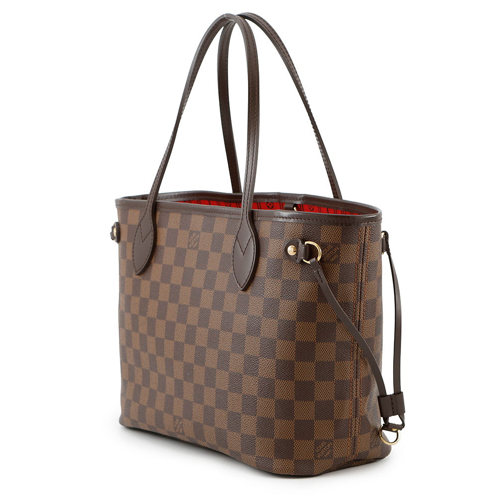 LOUIS VUITTON Neverfull RedN51109 Damier Ebene Canvas Size PM