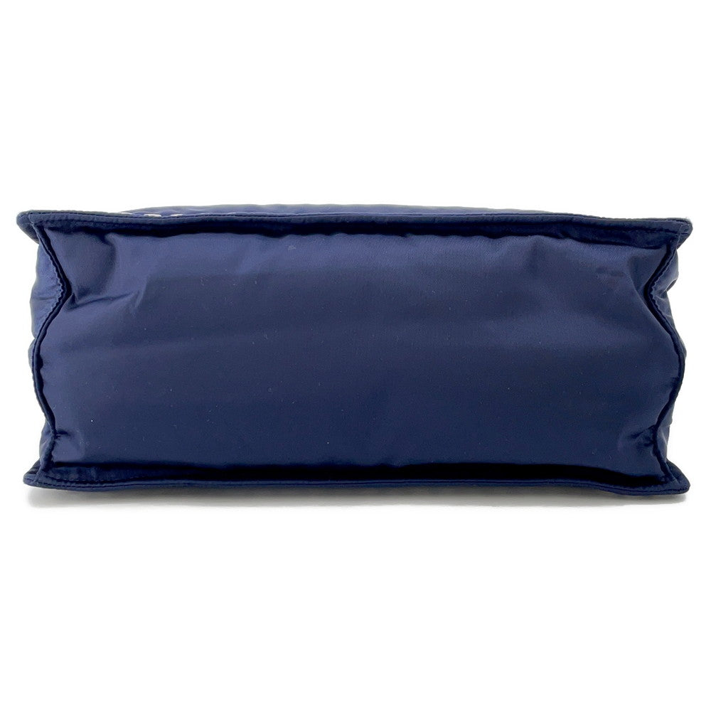 PRADA etiquette tote Navy/Light Blue1BG122 Nylon Leather