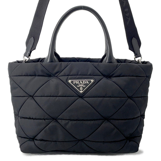 PRADA Padded Re-Nylon Tote Bag Black1BG436 Nylon Leather Size Small