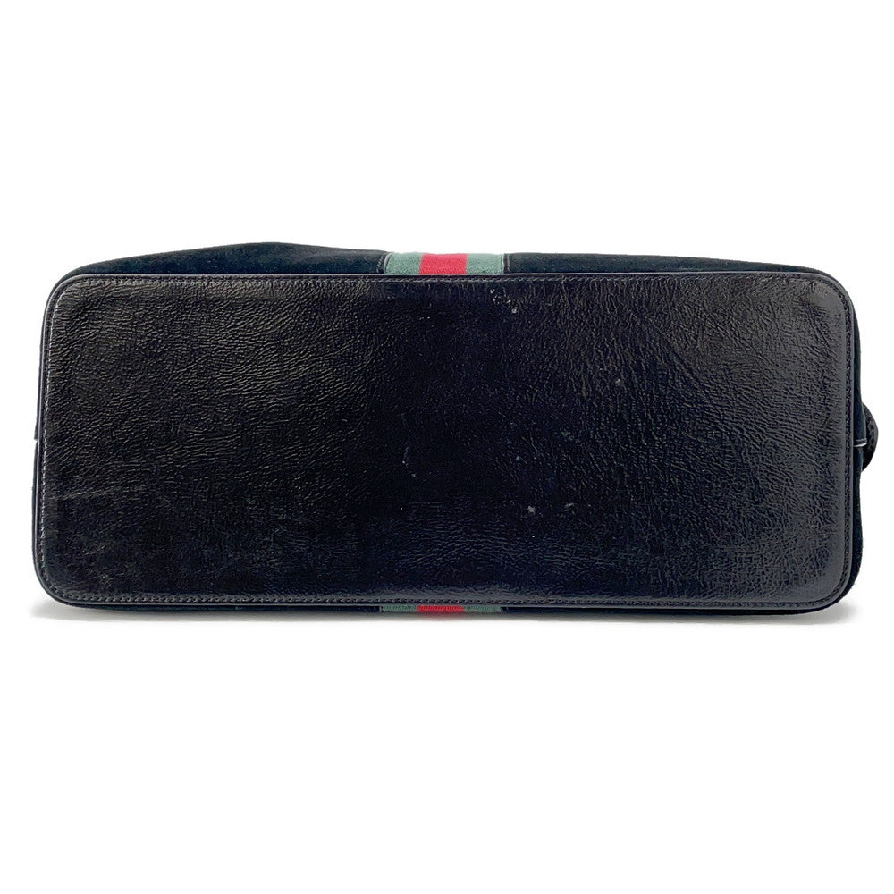 GUCCI Ophidia GG Handbag Black524533 Suede leather