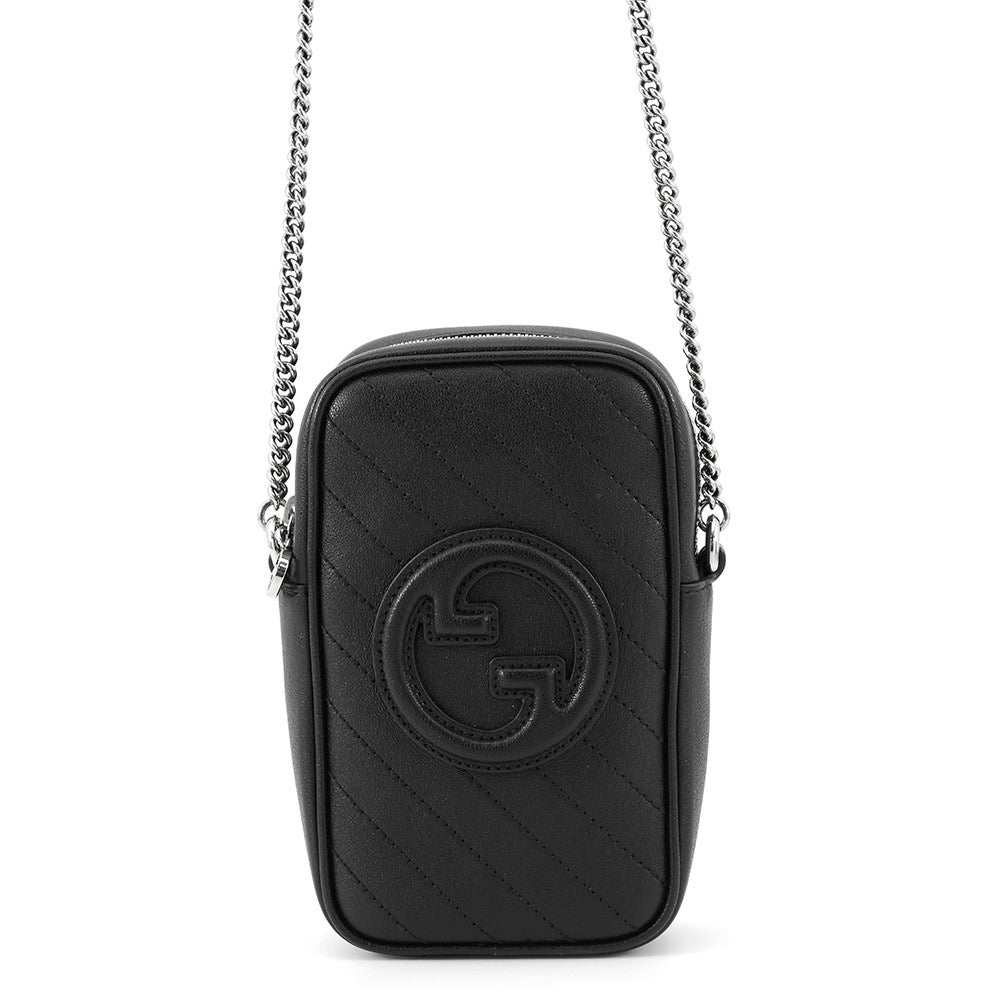 GUCCI Blondie ChainShoulder Black760315 Leather