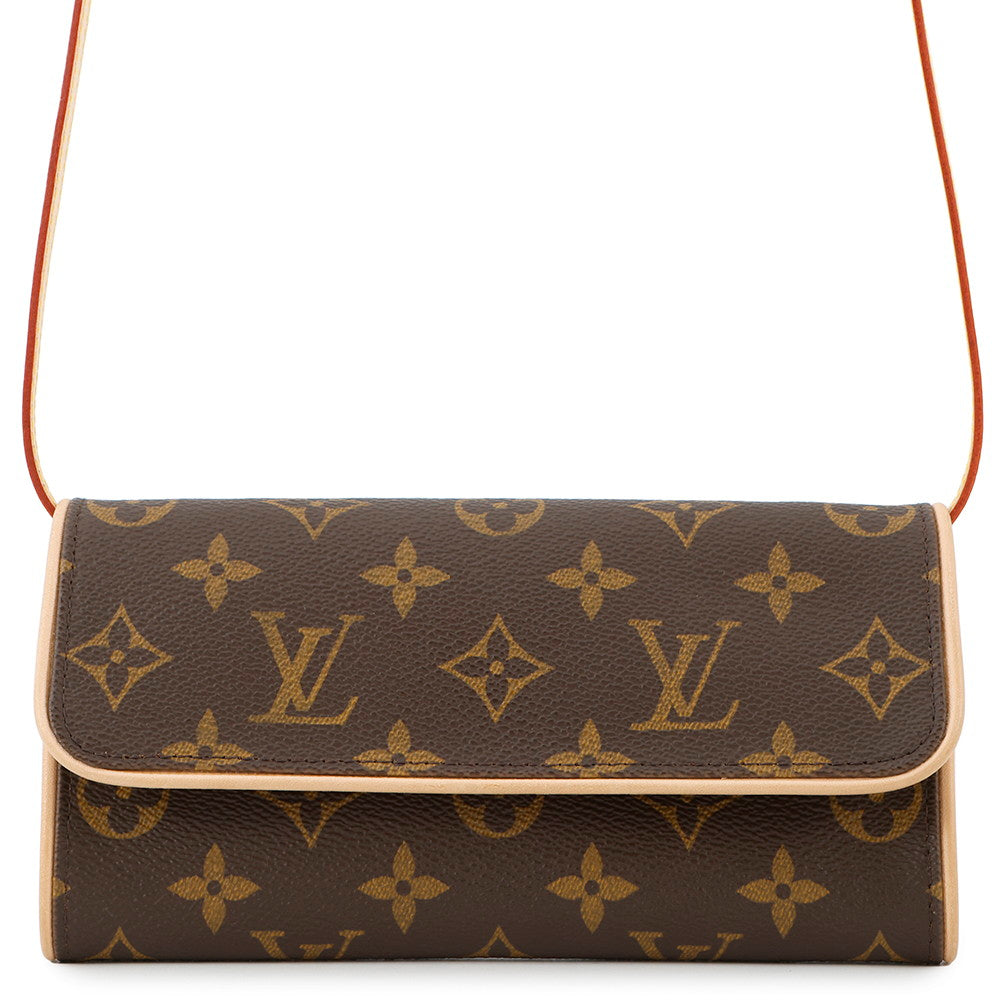 LOUIS VUITTON Pochette Twin BrownM51854 Monogram Size PM