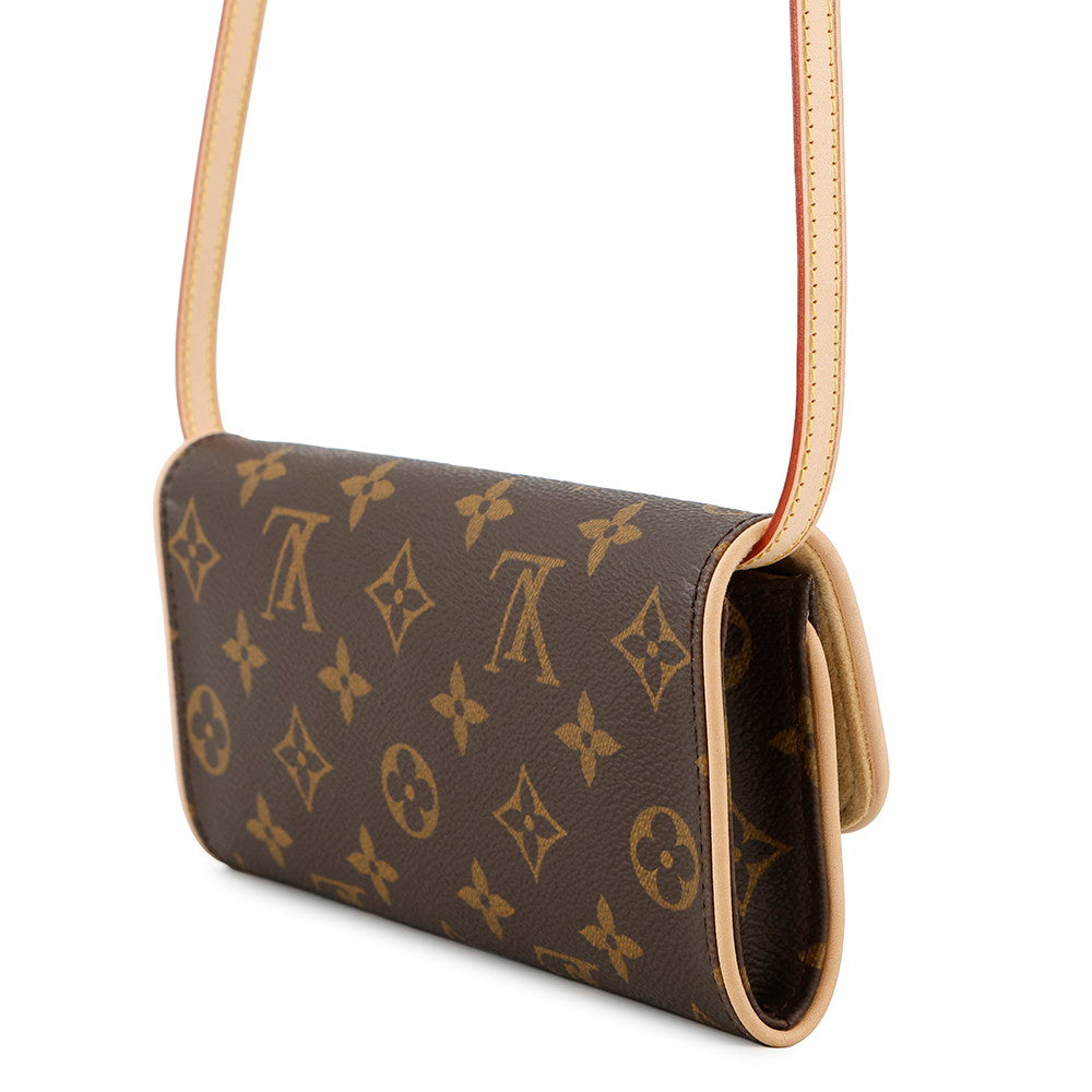 LOUIS VUITTON Pochette Twin BrownM51854 Monogram Size PM
