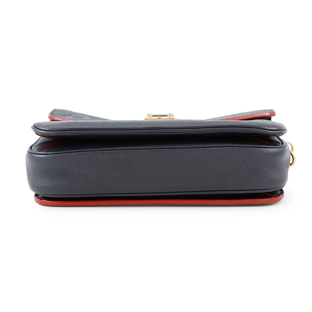 LOUIS VUITTON Pochette Metis Marine RougeM44071 Monogram Empreinte Leather Size MM