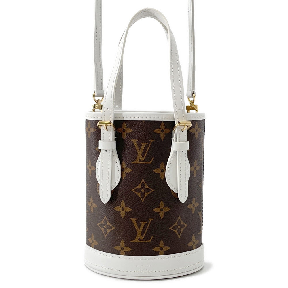 LOUIS VUITTON Nano bucket Brown/BlancM81489 Monogram