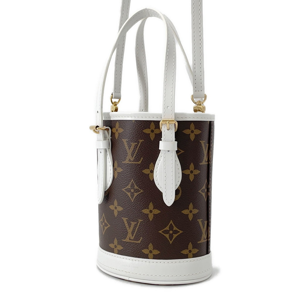 LOUIS VUITTON Nano bucket Brown/BlancM81489 Monogram
