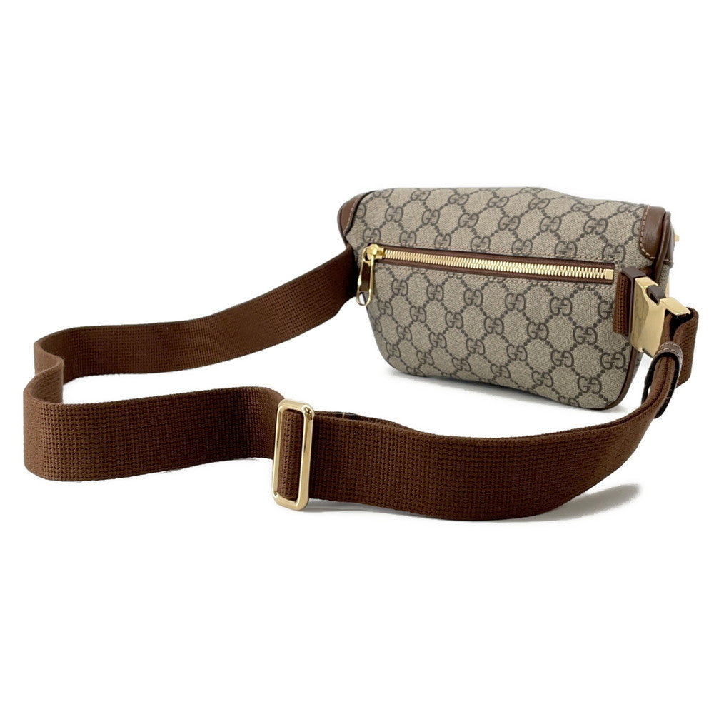 GUCCI Interlocking G Belt Bag Beige/Brown682933 GG Supreme Leather