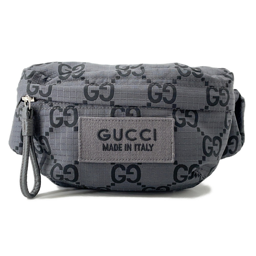 GUCCI GGNylon Belt Bag Gray767934 Eco Nylon