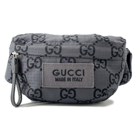 GUCCI GGNylon Belt Bag Gray767934 Eco Nylon