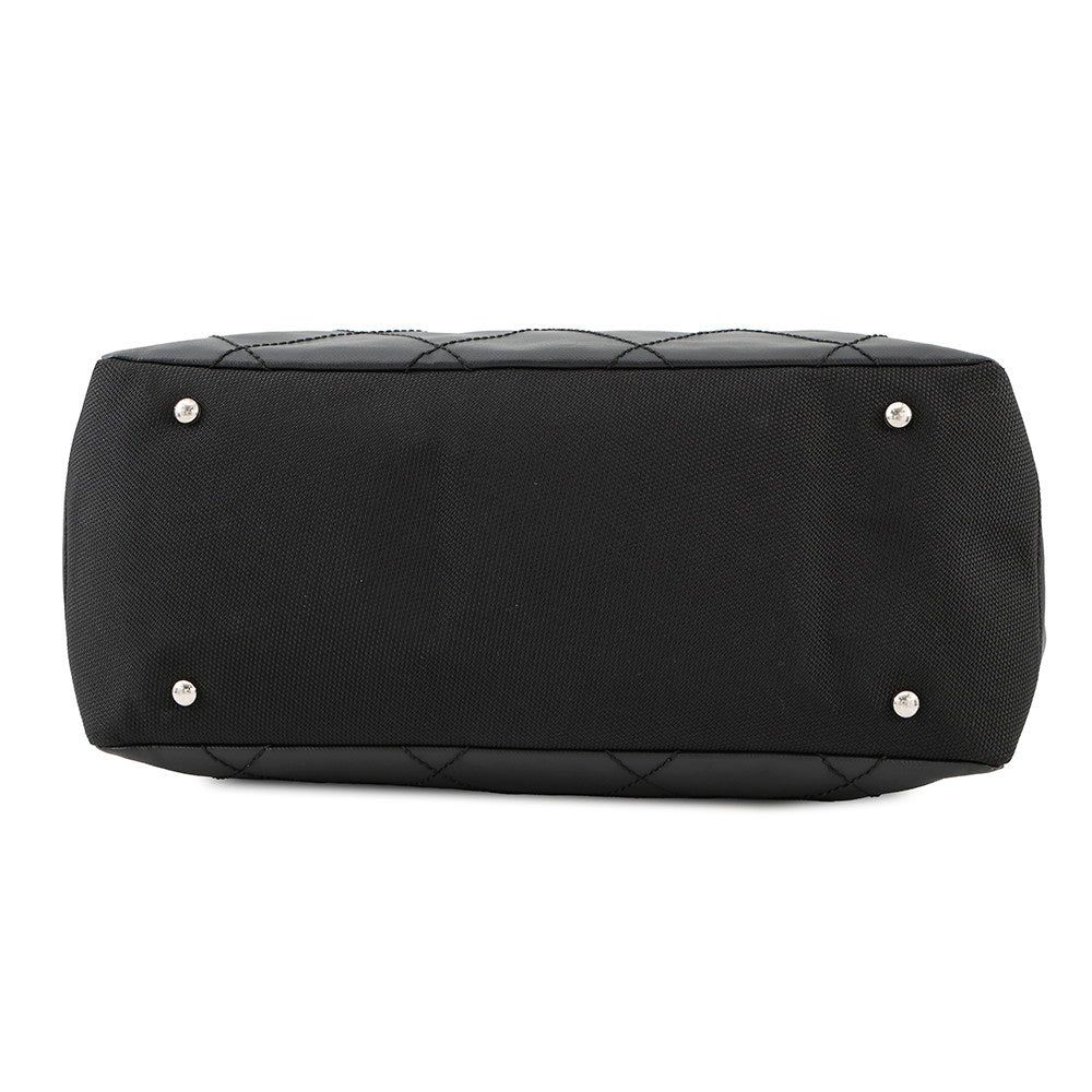 CHANEL Paris-Biarritz Tote Bag BlackA34209 Leather Canvas Size MM