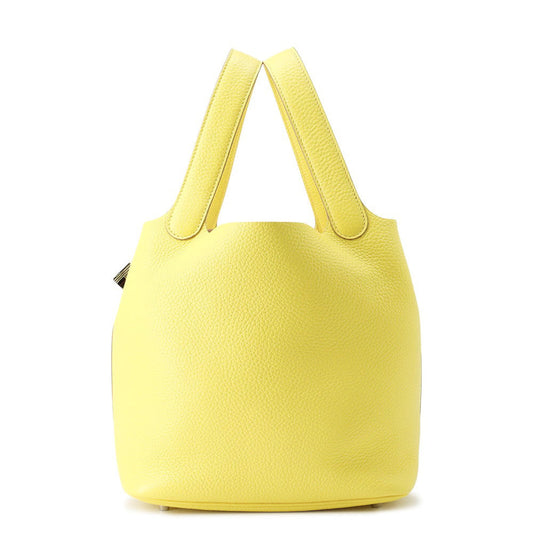 HERMES Picotin Lock Lime Taurillon Clemence Size MM