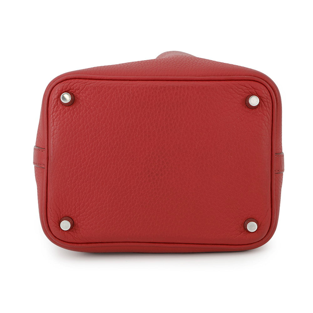 HERMES Picotin Lock Rouge Garance Taurillon Clemence Size PM