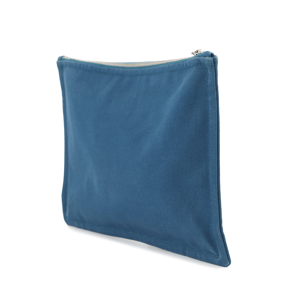 HERMES Velocipedist Pouch Blue Cotton100%